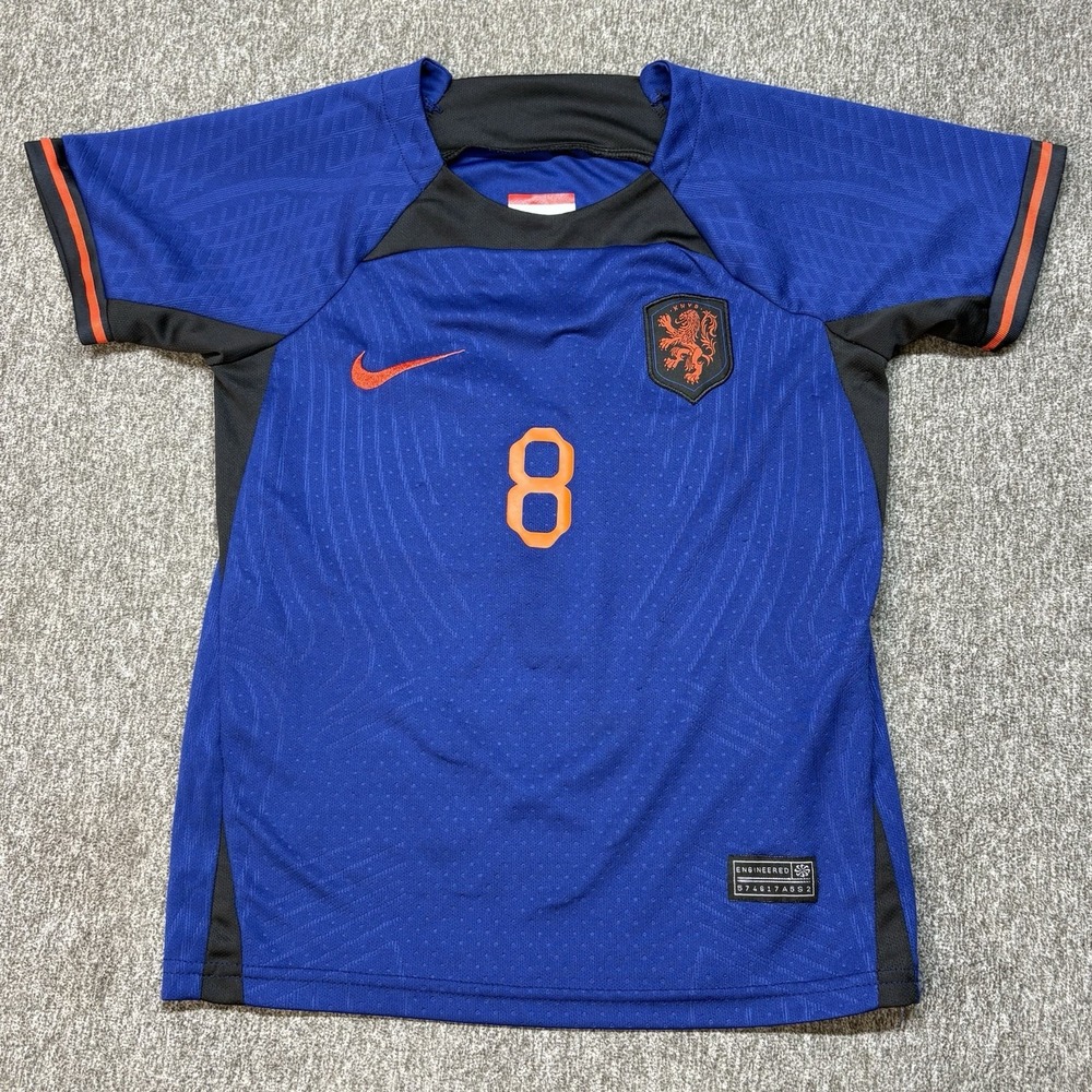 Nike Netherlands Away Jersey Youth M 2022 World Cup Holland #8 Soccer Kit